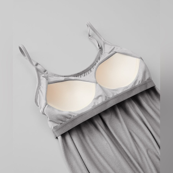 NWT 32 Degrees Women’s Cool Flowy Bra Cami, Ghost Grey Heather, Large. - Picture 3 of 6